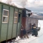 В снегах